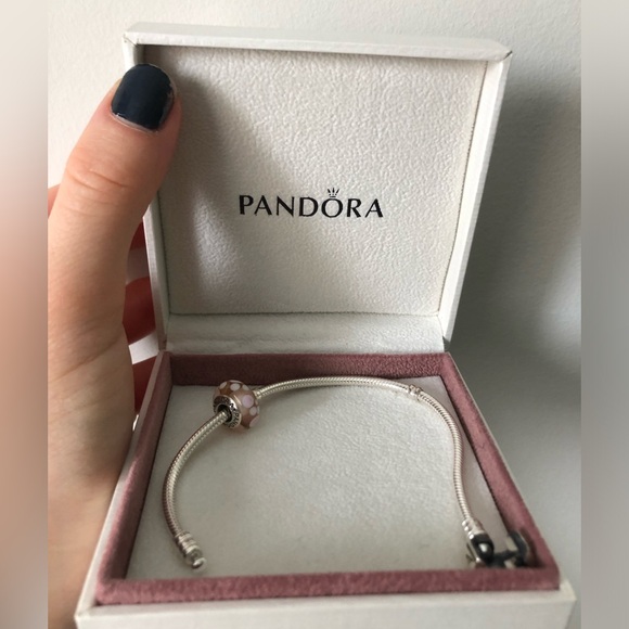 Authentic Pandora glass pink Murano charm. - Picture 2 of 4